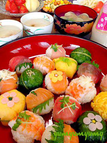 みんなのレシピ 手まり寿司です のレシピ 作り方 Happy Recipe ヤマサ醤油のレシピサイト