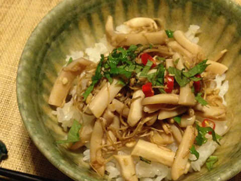 イカと乾燥エノキのさっと炒めのレシピ 作り方 Happy Recipe ヤマサ醤油のレシピサイト