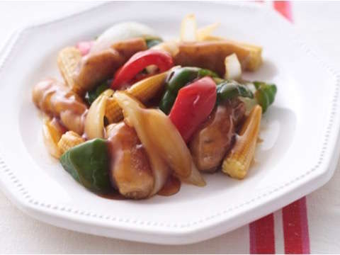 豚肉とカラフル野菜の甘酢炒めのレシピ 作り方 Happy Recipe ヤマサ醤油のレシピサイト