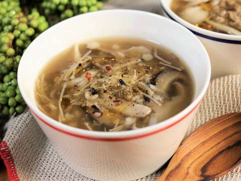 雑穀ときのこのジンジャースープのレシピ 作り方 Happy Recipe ヤマサ醤油のレシピサイト