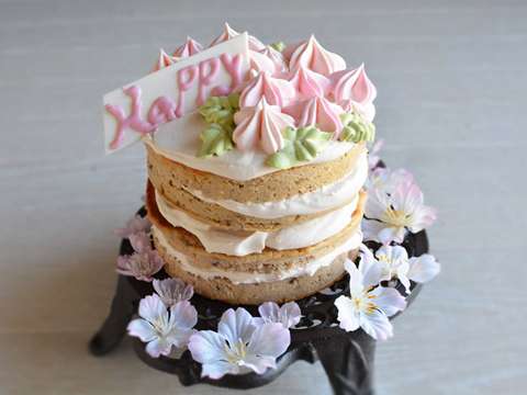 桜ネイキッドケーキのレシピ 作り方 Happy Recipe ヤマサ醤油のレシピサイト