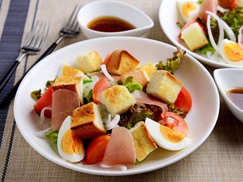 一皿de簡単朝食 サラダトーストのレシピ 作り方 Happy Recipe ヤマサ醤油のレシピサイト
