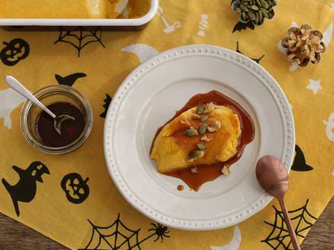 しょうゆカラメルのかぼちゃプリンのレシピ 作り方 Happy Recipe ヤマサ醤油のレシピサイト