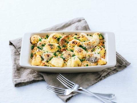 カリフラワーと里芋のグラタンのレシピ 作り方 Happy Recipe ヤマサ醤油のレシピサイト