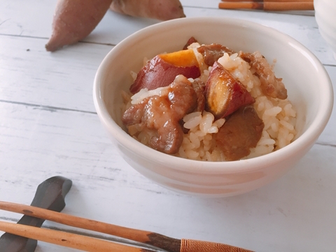 さつまいもと豚ばらの甘辛混ぜご飯のレシピ 作り方 Happy Recipe ヤマサ醤油のレシピサイト