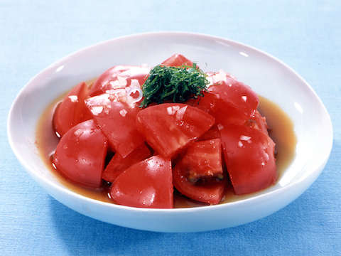 冷やしトマトのレシピ 作り方 Happy Recipe ヤマサ醤油のレシピサイト