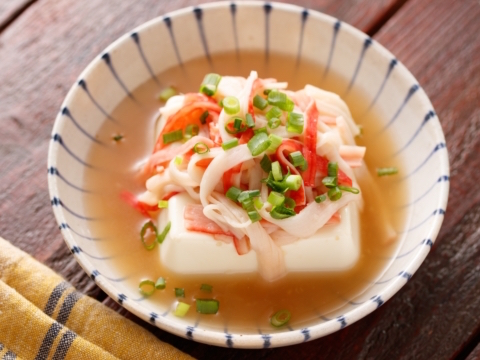 カニカマ豆腐のレシピ 作り方 Happy Recipe ヤマサ醤油のレシピサイト