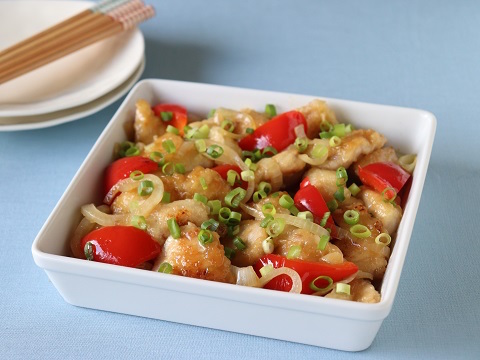 鶏むね肉とパプリカのぽん酢マリネのレシピ 作り方 Happy Recipe ヤマサ醤油のレシピサイト