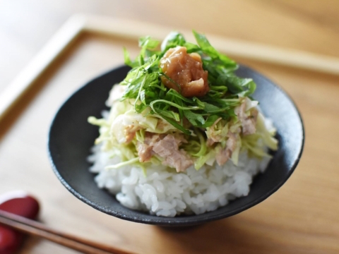 ツナの梅マヨ丼のレシピ 作り方 Happy Recipe ヤマサ醤油のレシピサイト