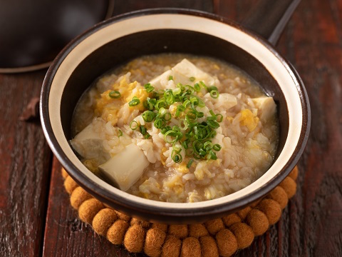 豆腐卵雑炊のレシピ 作り方 Happy Recipe ヤマサ醤油のレシピサイト