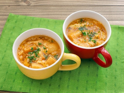 スペイン風にんにくスープ ソバ デ アホ のレシピ 作り方 Happy Recipe ヤマサ醤油のレシピサイト